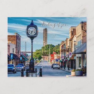 Klok in het centrum van Cape Girardeau denken aan Briefkaart