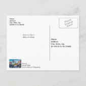 Klok in het centrum van Cape Girardeau komt snel g Briefkaart (Achterkant)