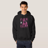 Klok in Roll Flamingo Rock and Roll Hoodie (Voorkant volledig)