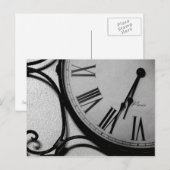 KLOK IN ZWART & WIT BRIEFKAART (Voorkant / Achterkant)