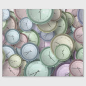 Klok Kantoor Werkschool Club Shop Crystal Cadeaupapier (Vlak)