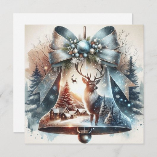 Klok Kerstkaart (Voorkant / Achterkant)