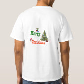 Klok, kerstshirt, bedwelmd t-shirt (Achterkant)