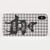Klok Knor Loet Kip Koe Varken Boerderij Geruit Case-Mate iPhone Case (Achterkant (horizontaal))