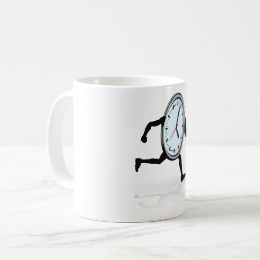 Klok lopende Mok (Voorkant links)