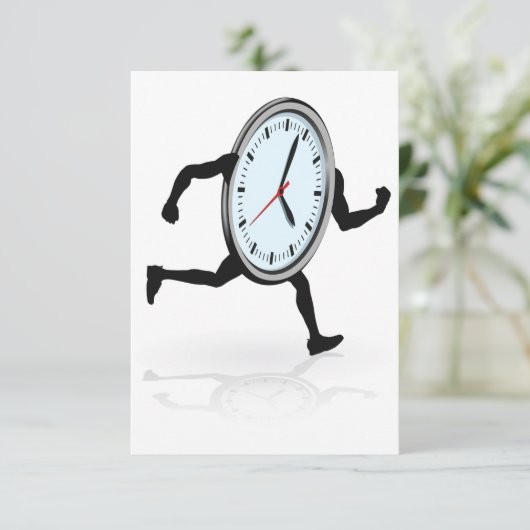 Klok lopende uitnodigingen (Staand voorkant)