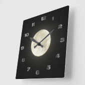Klok - maan met Arabische cijfers (Hoek)