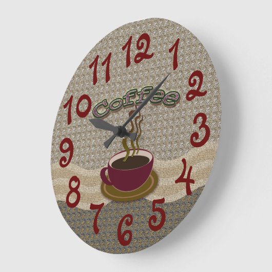 Klok met acryl wand met koffiekop (Hoek)