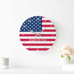 Klok met Amerikaanse vlag Patriottisch geschenk