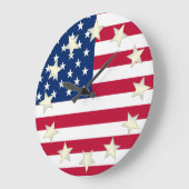 Klok met Amerikaanse vlag ster markeringen (Hoek)