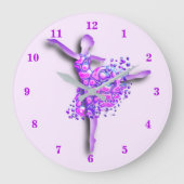 Klok met Ballerina in Paars (Voorkant)
