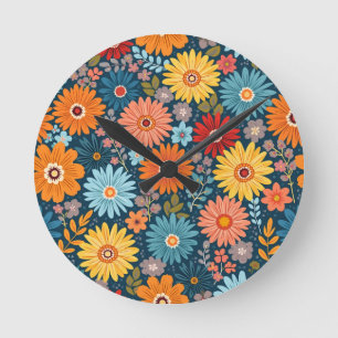 klok met bloemenpatroon