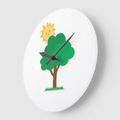 Klok met bomen en zon (Hoek)