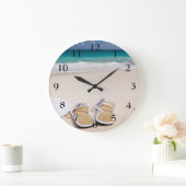 Klok met een strandscène (Huis)