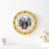 Klok met eigen foto en tekst – Gepersonaliseerd ca (Huis)