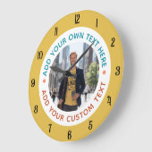 Klok met eigen foto en tekst – Persoonlijke cadeau (Hoek)