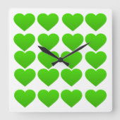 klok met groene harten (Voorkant)