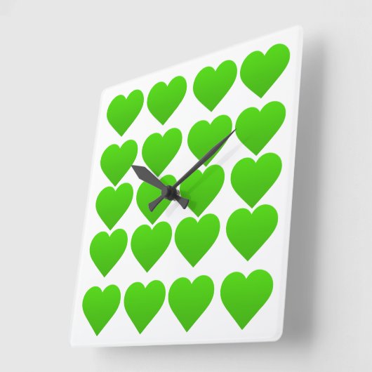 klok met groene harten (Hoek)