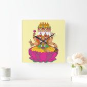 Klok met Heer Brahma aan de muur (Huis)
