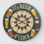 Klok met 'Het is bieruur' in distressed afwerking (Voorkant)