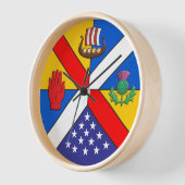 Klok met JamFam Coat of Arms Design (Hoek)