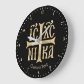 Klok met Jezus Christus Overwinnaar embleem (Hoek)