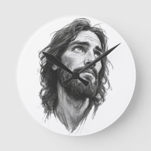 Klok met Jezus Christus voor christenen aan de muu
