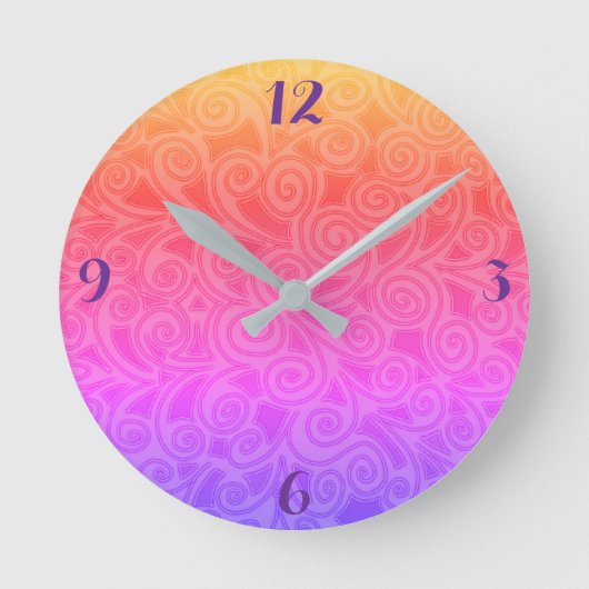 Klok met kleurrijk abstract ontwerp (Voorkant)