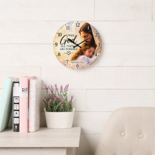 Klok met 'Met God is alles mogelijk' Christelijk o