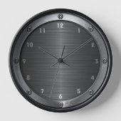 Klok met metalen wand (Voorkant)