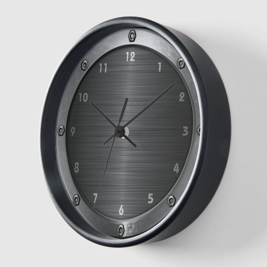 Klok met metalen wand (Hoek)