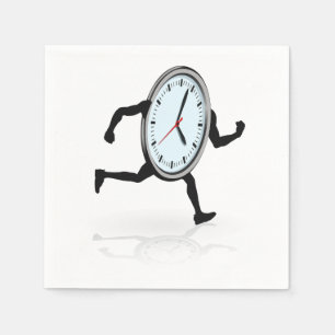 Klok met papieren servetten