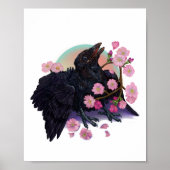 Klok met Poster van appelbloesems (Voorkant)