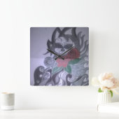 klok met print van tattoo ontwerp btje (Huis)