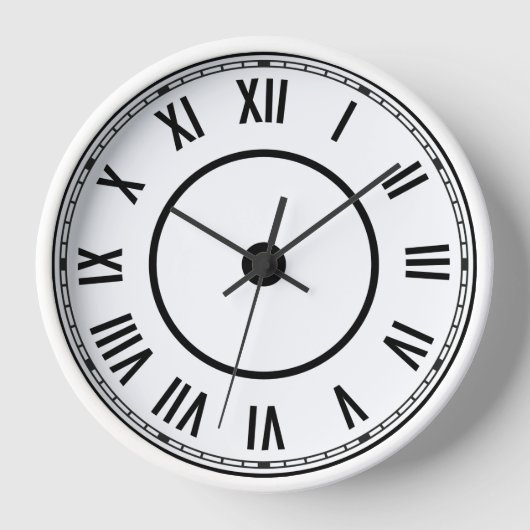 Klok met Romeinse cijfers in vintage stijl (Voorkant)