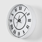 Klok met Romeinse cijfers in vintage stijl (Hoek)