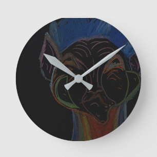 Klok met ronde sci-fi-hybride wandklok