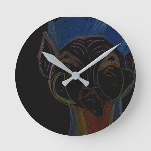 Klok met ronde sci-fi-hybride wandklok (Voorkant)