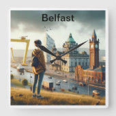 Klok met uitzicht op Belfast (Voorkant)