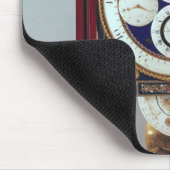 Klok met vier wijzerplaten en de tekens van de muismat (Hoek)