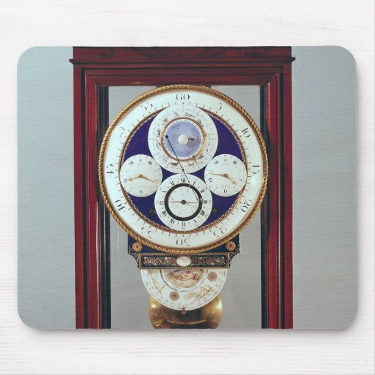 Klok met vier wijzerplaten en de tekens van de muismat (Voorkant)