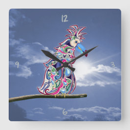 Klok met vierkante muren