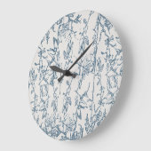 Klok met vintage blauwe bloemmotief (Hoek)