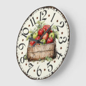 Klok met Vintage Fruit Motief (Hoek)