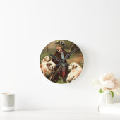 Klok met vintage kunst (Huis)