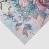 klok met Vogels en Rozen Decoupage Tissuepapier (Detail)