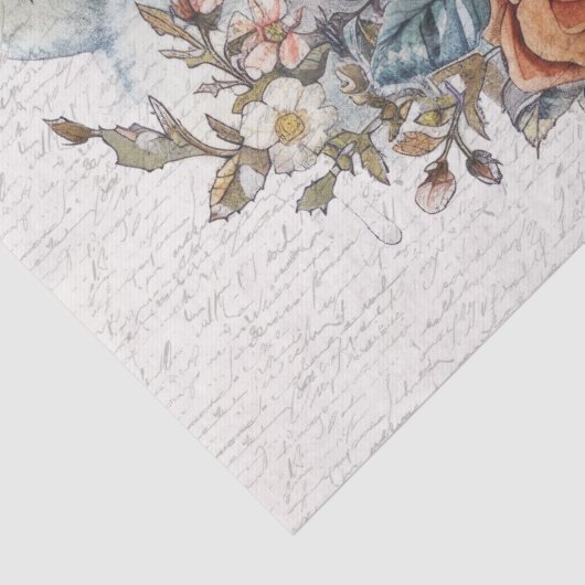  klok met Vogels en Rozen Decoupage Tissuepapier (Detail)