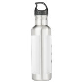 Klok met waterflesjes met rode harttijd tot liefde waterfles  (Achterkant)