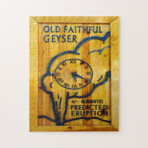 Klok Old Faithful. Legpuzzel