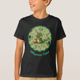 Klok ontwerp Alligator Apple Schattige T-shirt